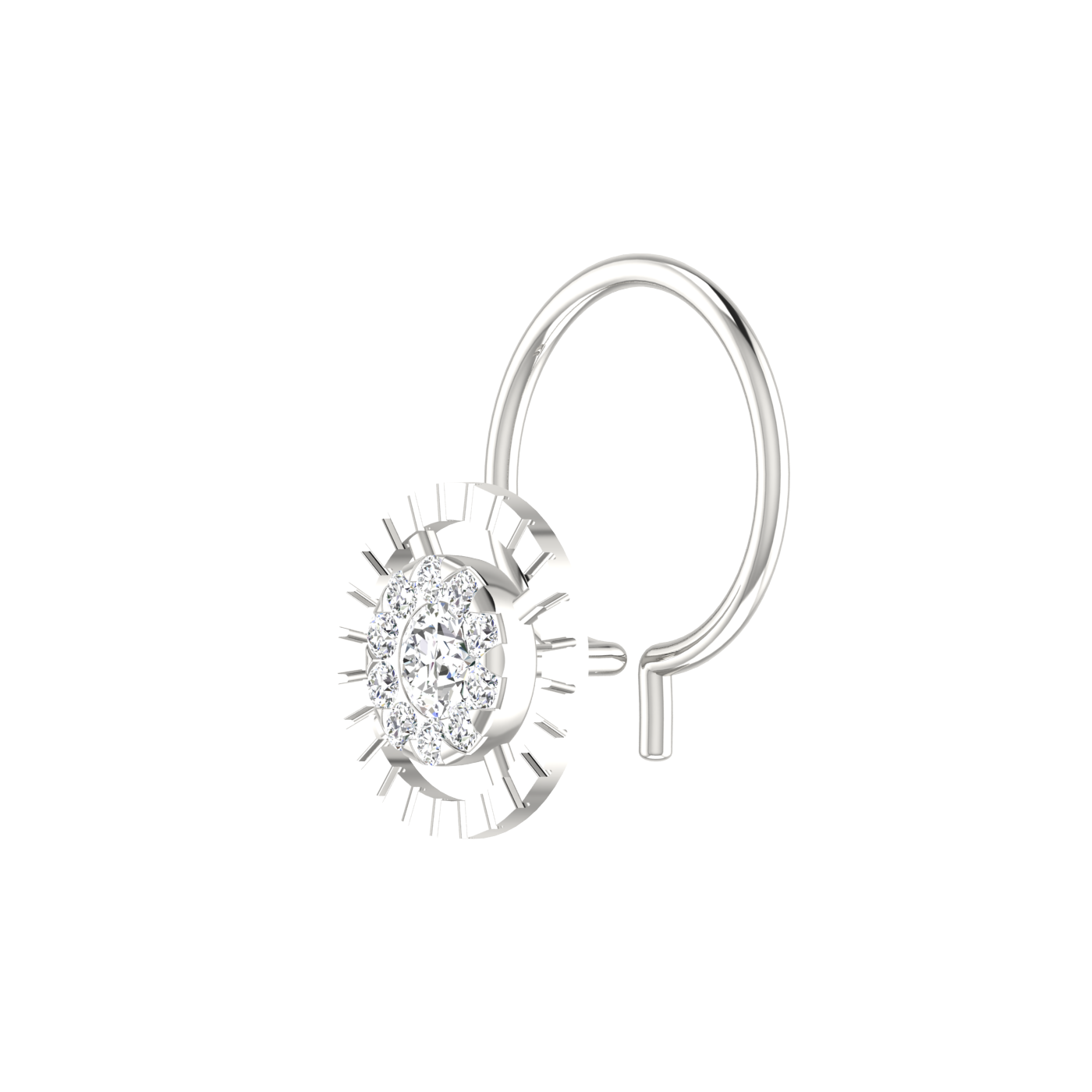 0.09 Carat Natural Diamond Nose Pin - HI Color, VS-SI Clarity.